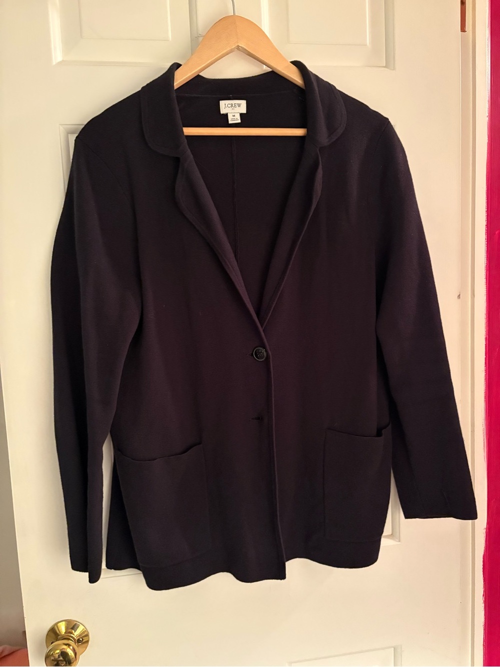 J. Crew Women's Black Knit Blazer Jacket